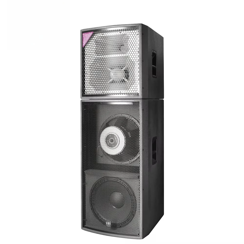 Outdoor event sound system 3-way speaker dual 15 inches, suitable for long throw 1200w 4800w