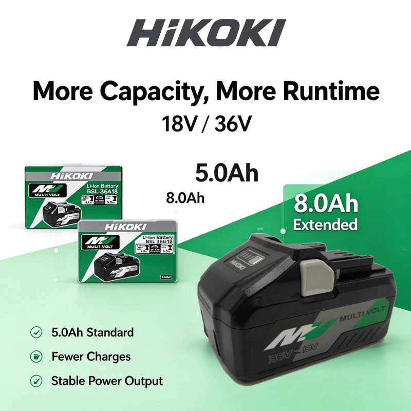 Original 100% New Hitachi 36V/18V 5.0/8.0Ah Lithium ion Battery BSL1450 BSL1430 Universal High Performance Rechargeable Battery