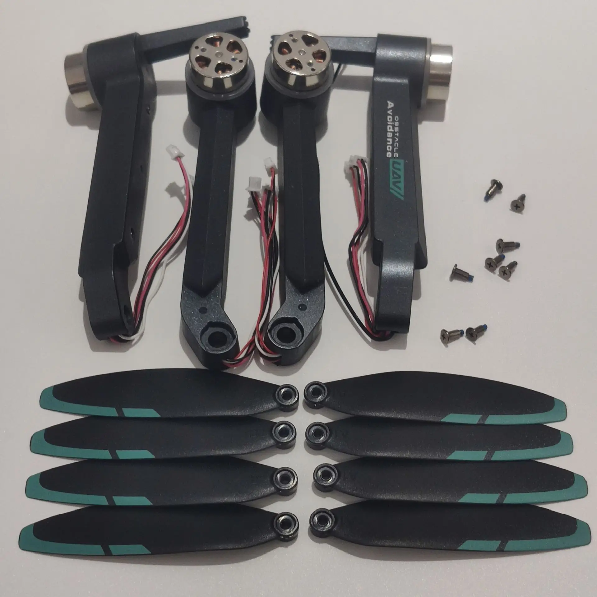 Front Rear A B Arm 4PCS + Blade 8PCS CW CCW Propellers for S159 Drone Brushless Motor Arm Fan Accessories Kit