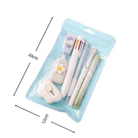 7-In-1 Stationery Set Children Back To School Gel Pen Highlighter Ballpoint Pen Eternal Pencil Tape Eraser Kids Prize Xmas Gift 6