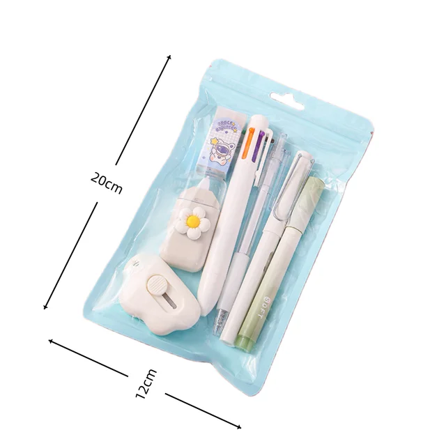 7-In-1 Stationery Set Children Back To School Gel Pen Highlighter Ballpoint Pen Eternal Pencil Tape Eraser Kids Prize Xmas Gift 6 7-In-1 Stationery Set Children Back To School Gel Pen Highlighter Ballpoint Pen Eternal Pencil Tape Eraser Kids Prize Xmas Gift 6