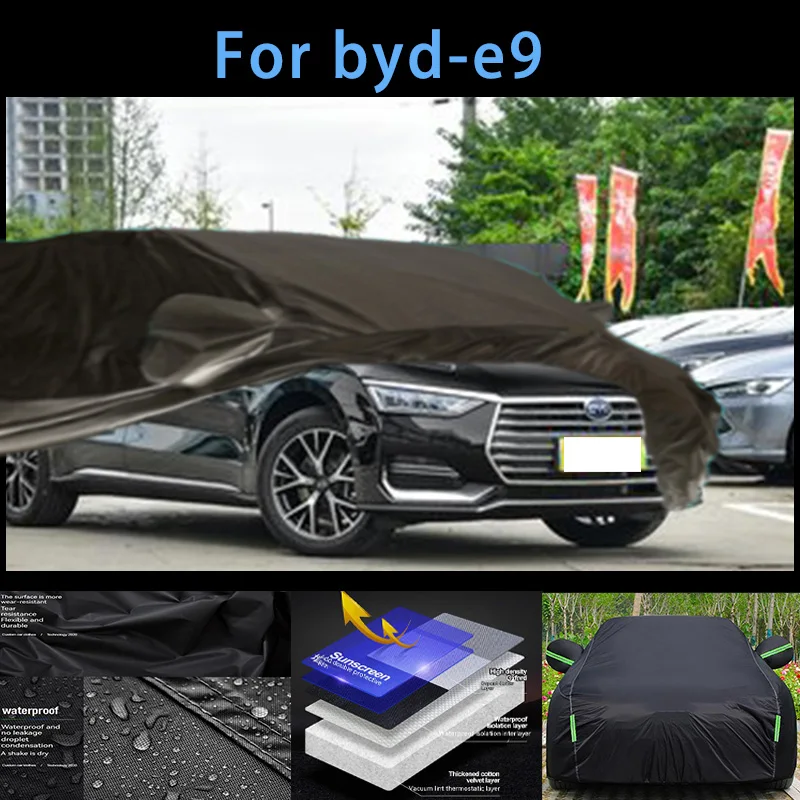 

For byd-e9 Outdoor Protection Full Car Covers Snow Cover Sunshade Waterproof Dustproof Exterior Car accessories