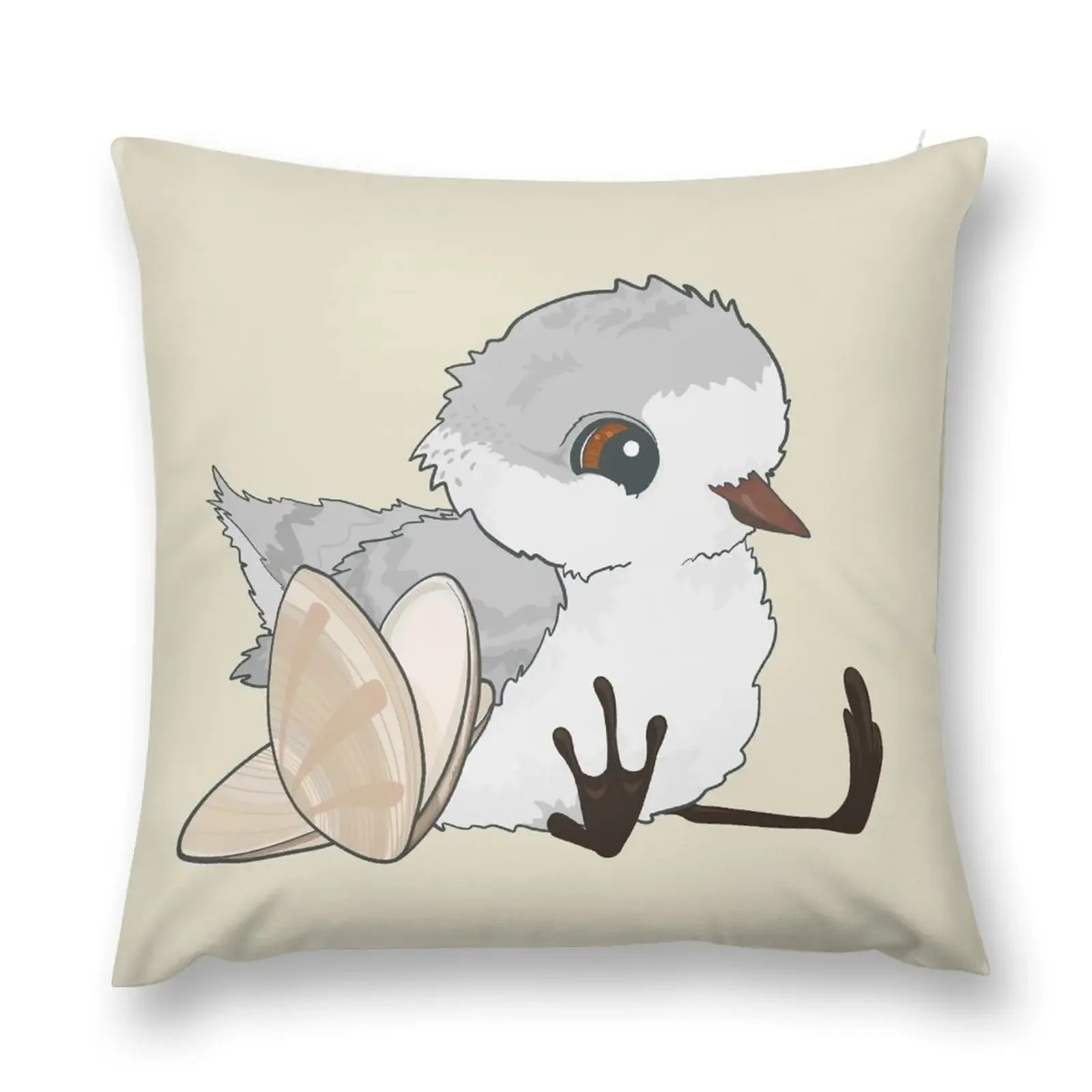 Piper - Baby Sandpiper with Shells Throw Pillow christmas decorations for home 2025 pillow