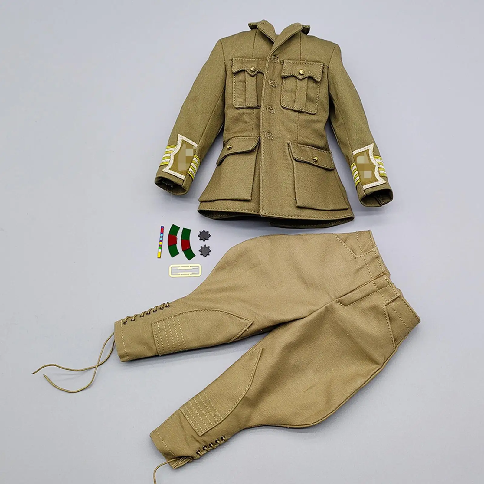 

2Pcs 1/6 Scale Men Figure Uniform Full Set Outfit Miniature Clothing for 12 inch Doll Model Action Figures Dress up Accessories