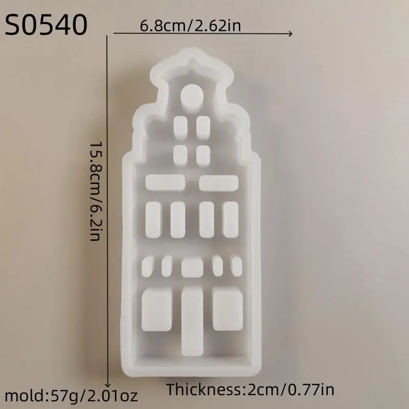 House Ornament Set Of 4 Decorative Plaster Candle Silicon Mold Christmas Home Decoration DIY Moulds Home Decoraction