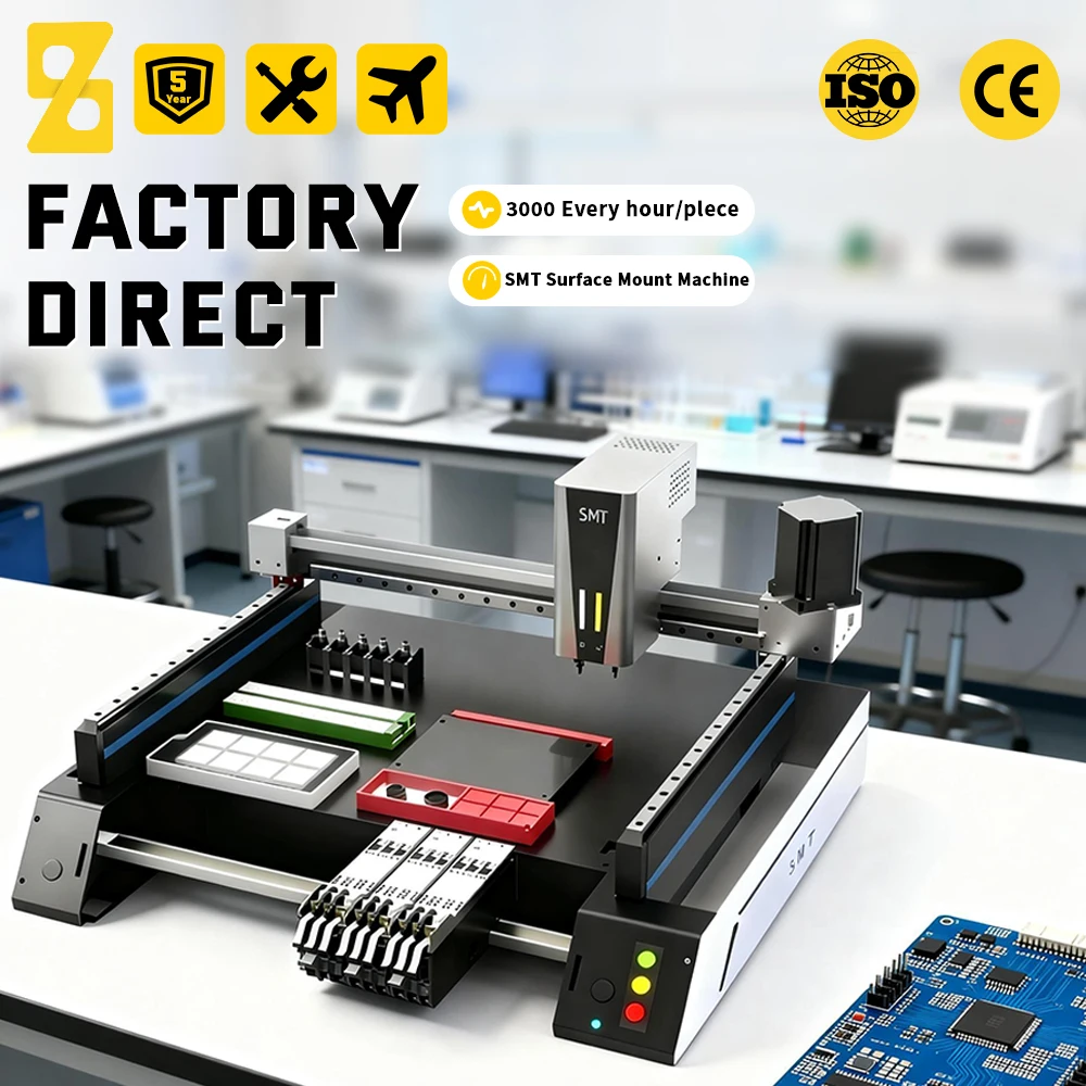 Automatic Desktop SMT Pick and Place Machine 110V/220V High Precision for PCB Prototyping Small Batch Production LED Maker Lab