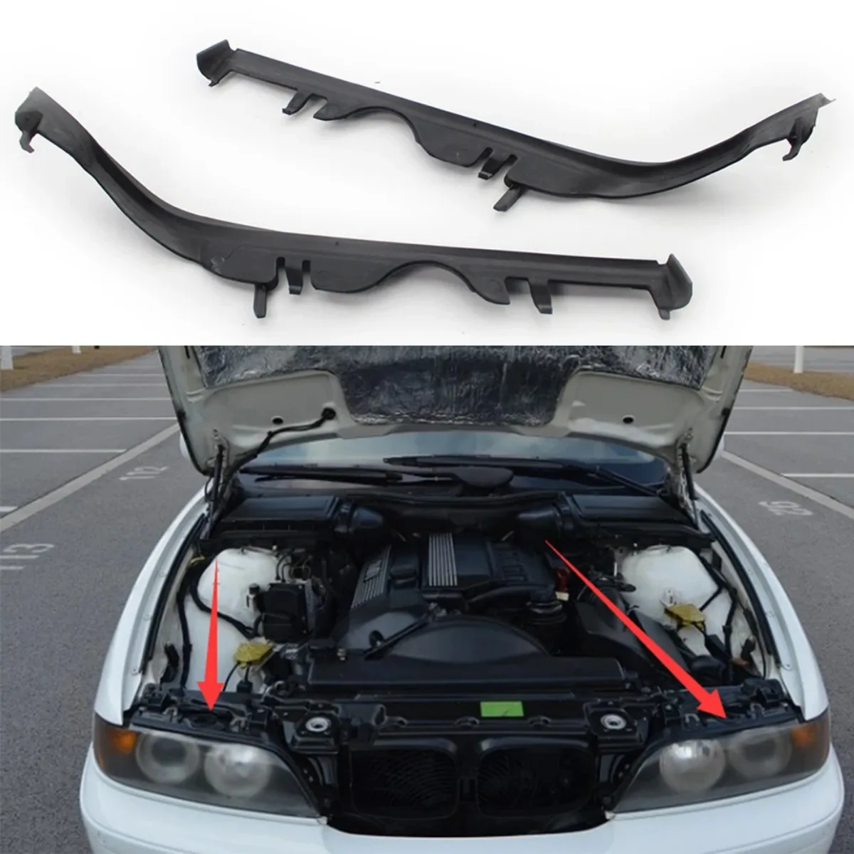 Paire de joints d'étanchéité pour lentille de phare de voiture, pour BMW E39 série 5 1999 – 2003 63126908405 63126908406