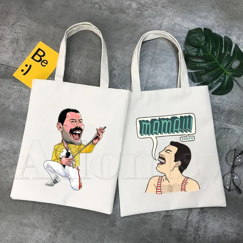 Freddie Mercury torba torba płótna Unisex torby na zakupy z nadrukiem codzienna torba na ramię składana