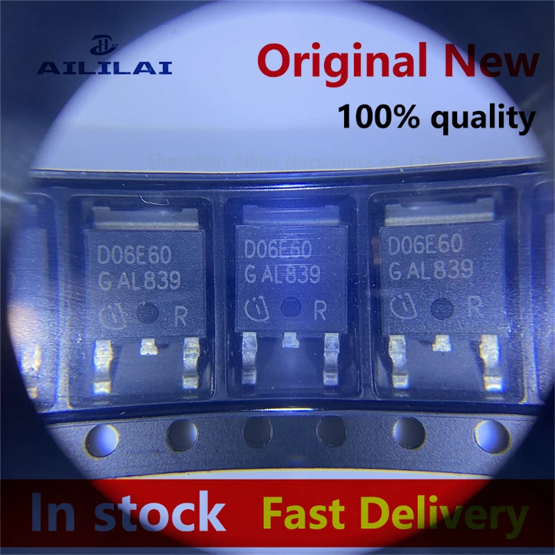 5pcs/lot New original IDD06E60 Imprinted D06E60 Patch TO-252 600V/6A intelligent power switch