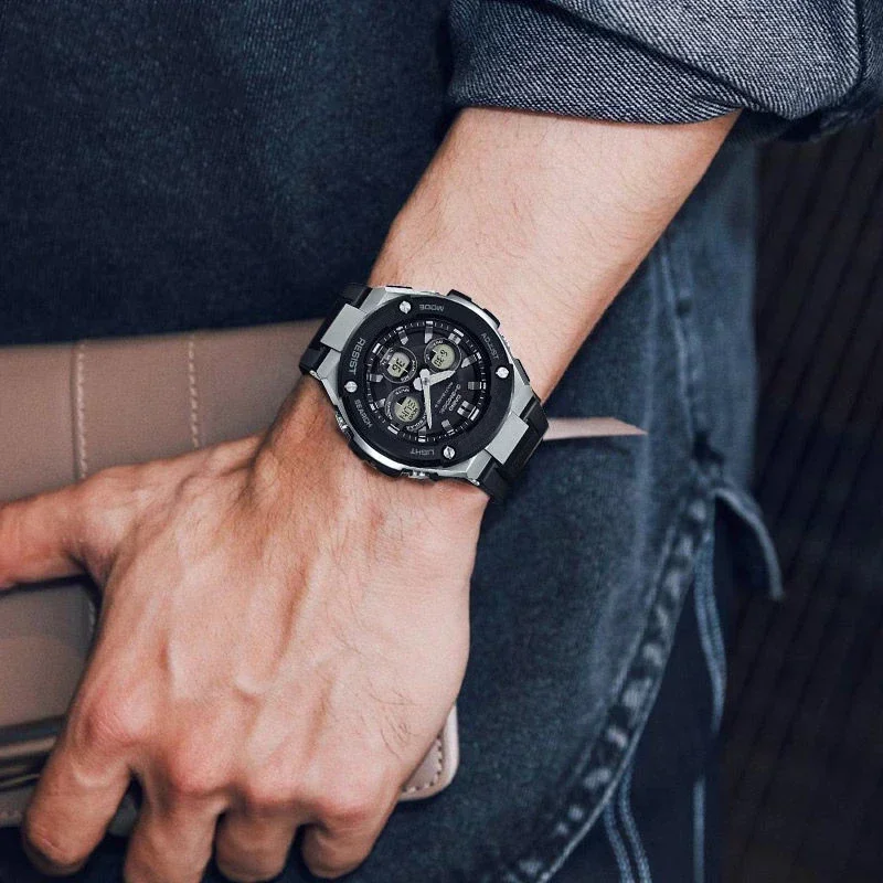 Correias para casio g-shock gst série GST-210B GST-W300G s300g s110 w100 GST-W110 masculino resina borracha relógio banda pulseira acessórios