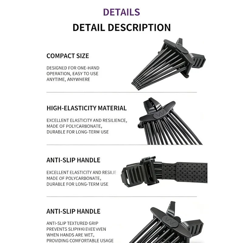 Haarvolumen-Clip ohne Hitze, 18-Klauen-Volumen- und Wurzel-Lifting-Tool, Faltenfreier Flauschiger Pony-Booster, DIY-Haarstyling-Flauschwerkzeug – Detail 2