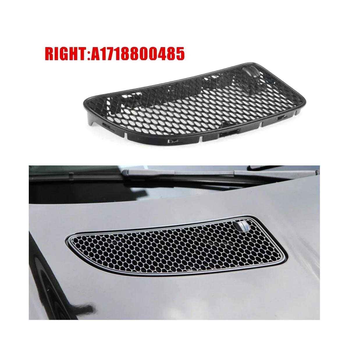 Car Front Right Hood Vent Grille for Mercedes Benz R171 SLK280 SLK300 SLK350 2005-2011 1718800485