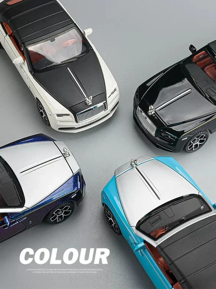 Modèle de voiture Dawn en alliage de Simulation, voiture de sport Convertible, son et lumière, jouets à tirer, voiture de Collection pour garçon, cadeau