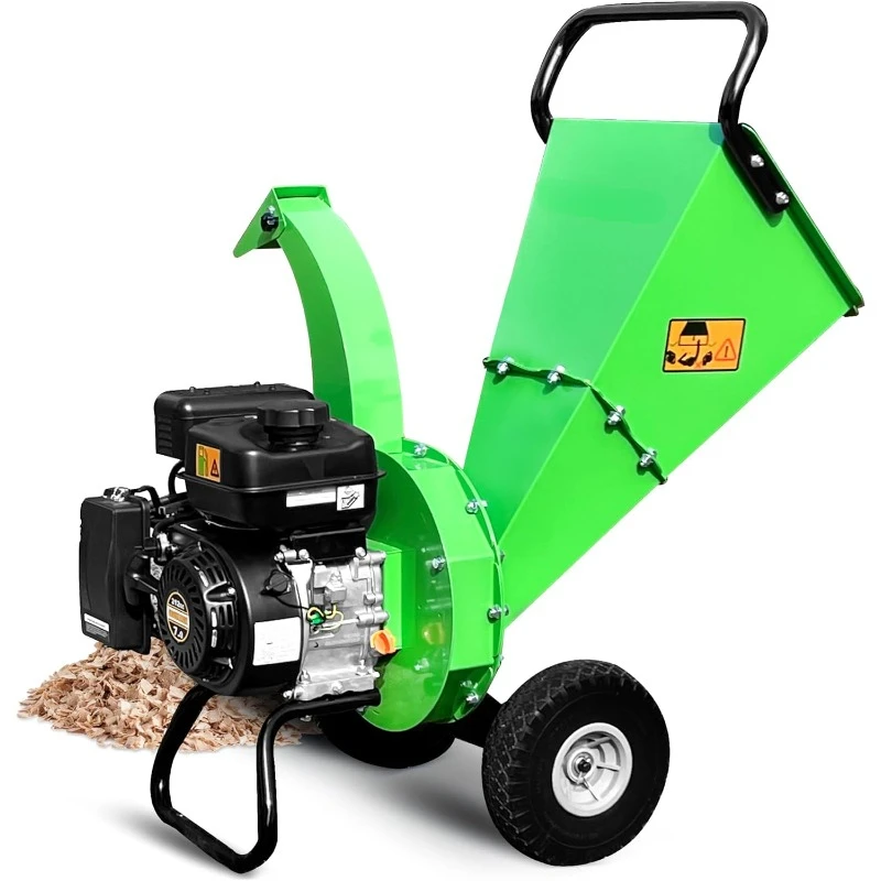 

S3 Wood Chipper Shredder, 7HP 212cc Gas Powered Heavy Duty, 3" Max Wood Diameter Capacity, 15: 1 Reduction Ratio