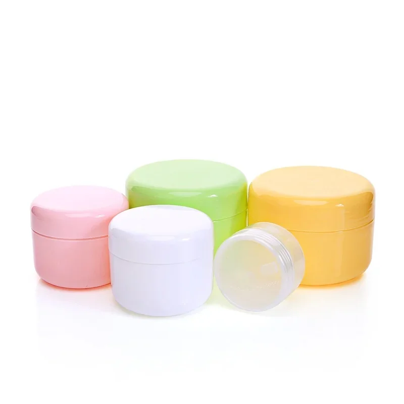 

20g 50g 100g Candy Color Plastic Refillable Bottles Empty Makeup Jar Pot Travel Face Cream Lotion Cosmetic Container Plastic Jar