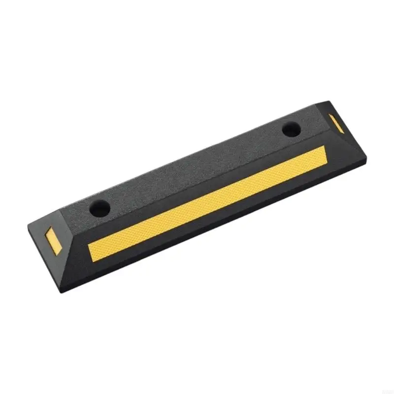 Ground-Mounted Parking Stop, High-Conspicuity Tire Blocks with Included Installation Screws and Ribbed Underside for 896C