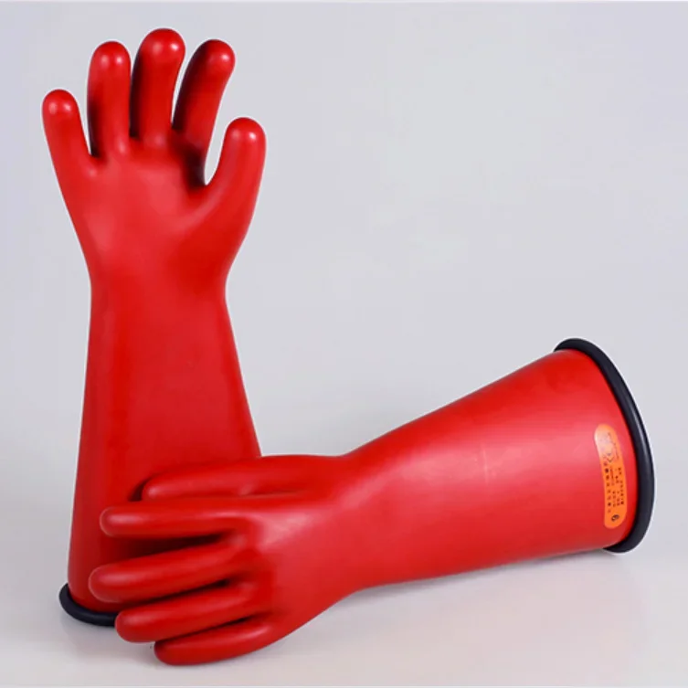 PPEPLUS Class 4 Dielectric Insulating Gloves Rubber Guantes Dielectrico 40KV Insulated Gloves Latex PPE PLUS Red,black CN;SHA