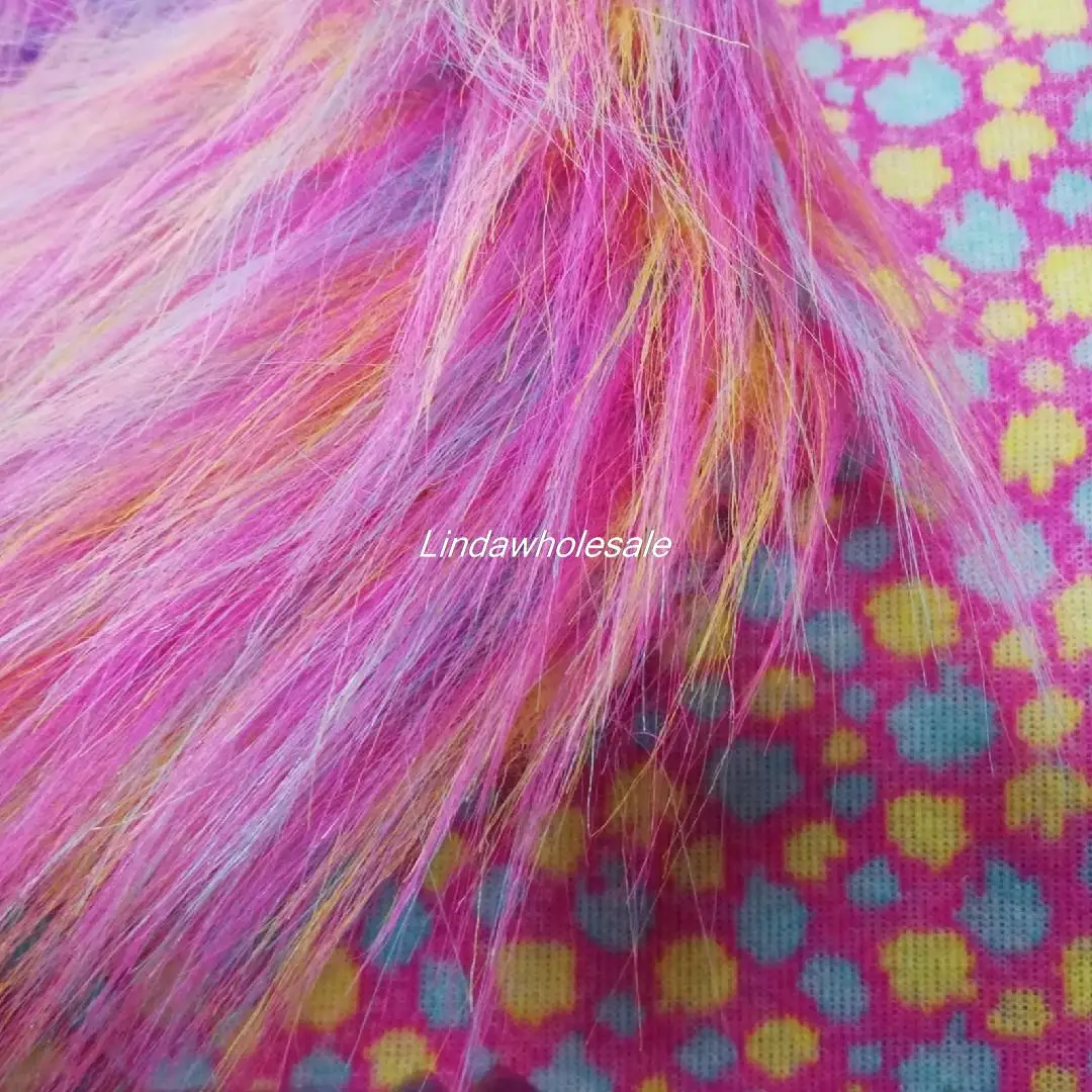 Wholesale 3-color colored jacquard plush fabric,faux fur fabric,felt cloth,Toy craft jewelry materials