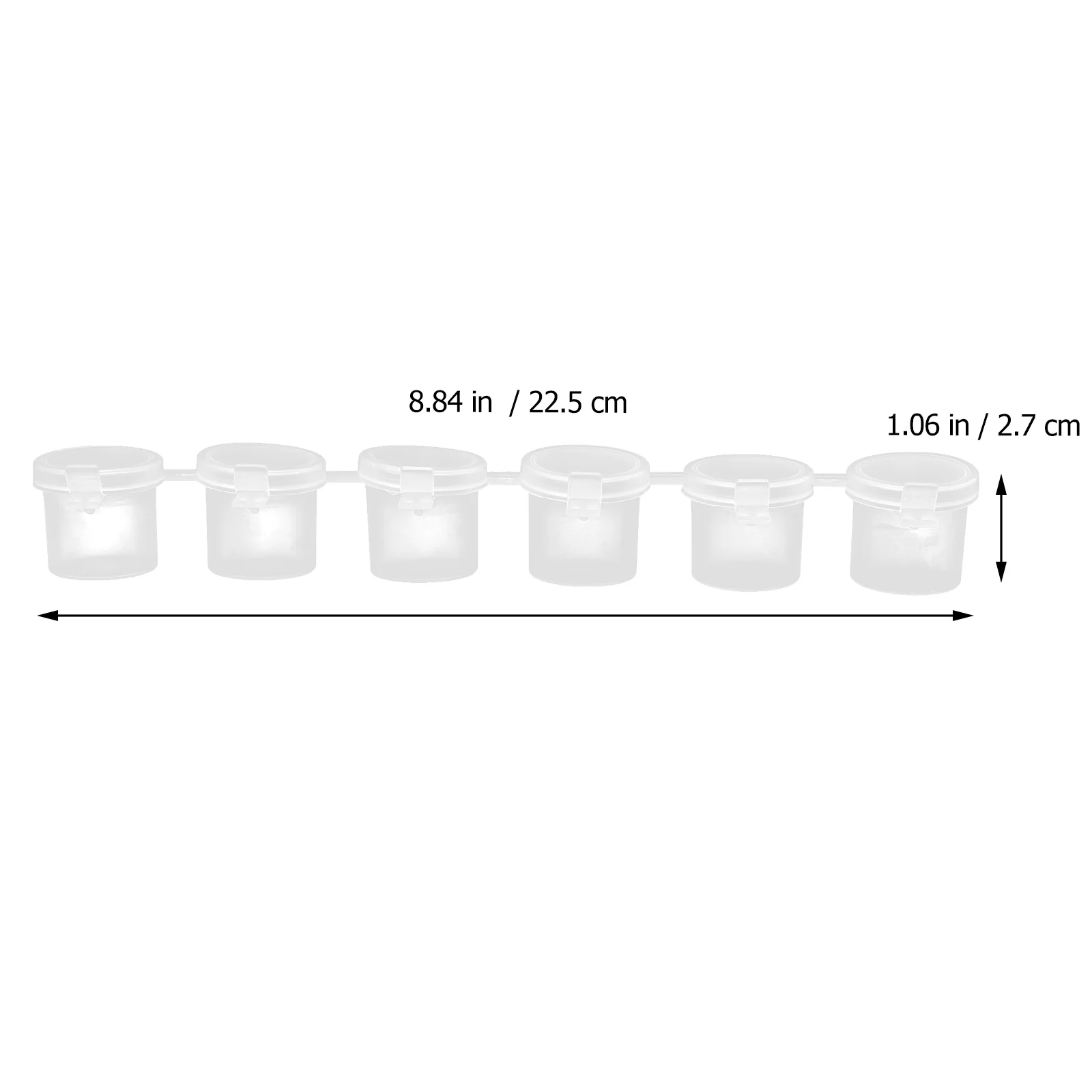 5 Strips Empty Paint Pots with Lids Small Watercolor Container for Art Festival Classroom Painting Pigment Box Supplies