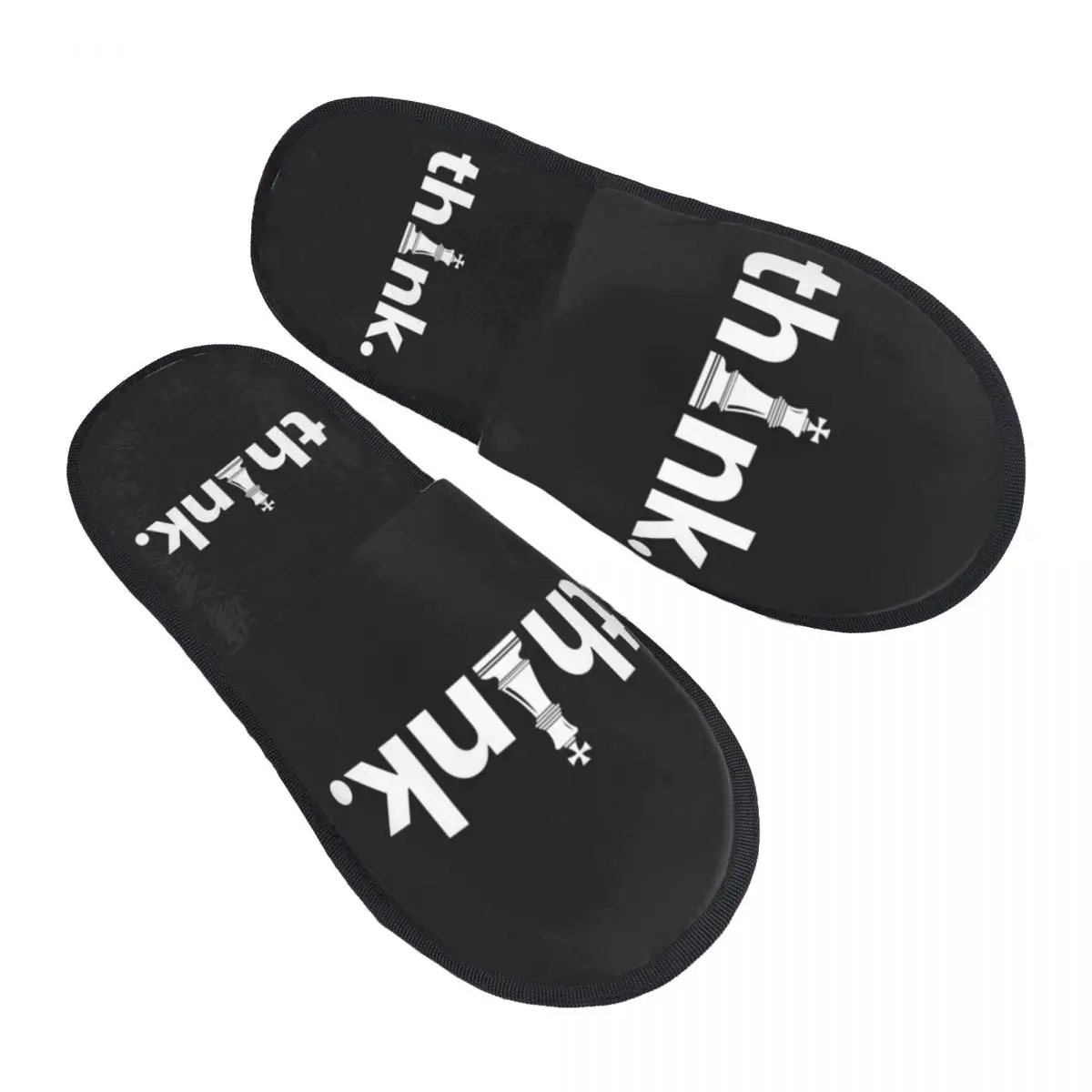 Funny Chess Think House Slippers Women Soft Memory Foam Game Slip On Hotel Slipper Shoes