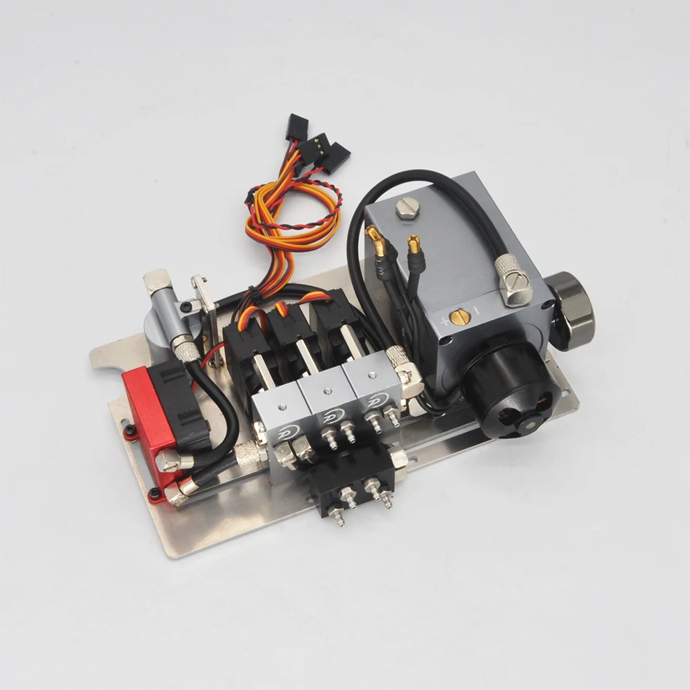 Huina 1599 Hydraulic Kit Integrated Pump/3CH Valve/Copper Cylinder/ Power Switch Module For 1:14 RC Metal Excavator Upgrade Part