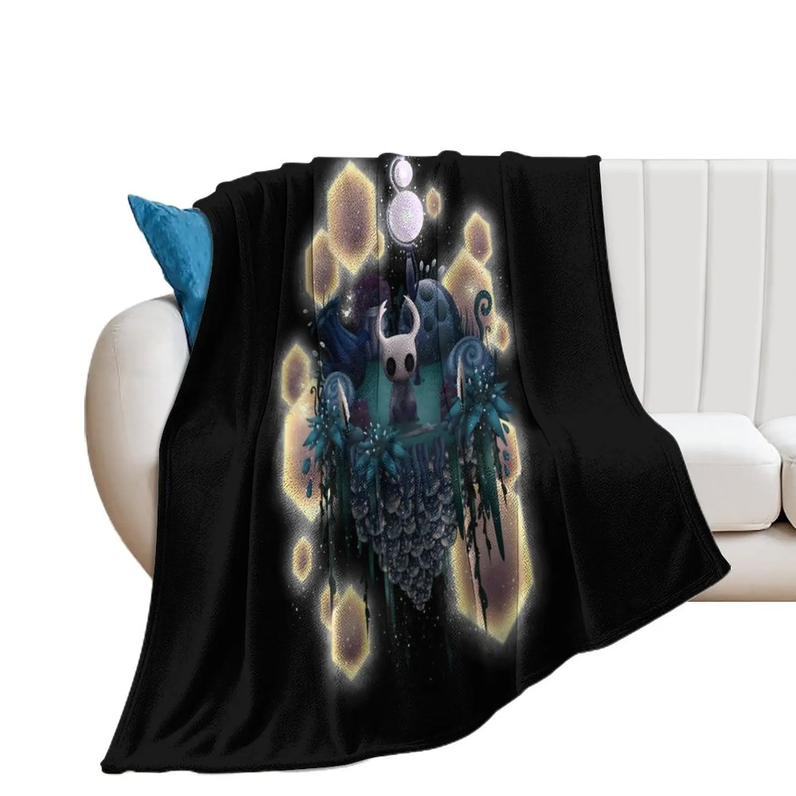 

Hollow Knight Island Throw Blanket Soft Plaid wednesday Blankets