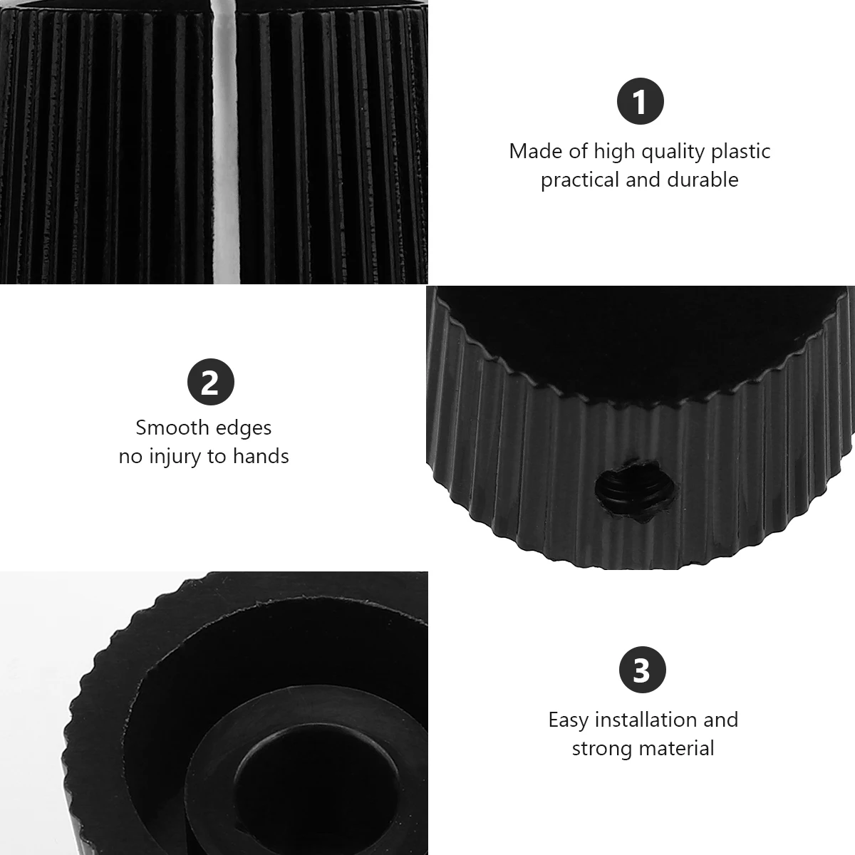 

6 Pcs Electric Guitars Knob Professional Durable Control Metal Black Tone Volume