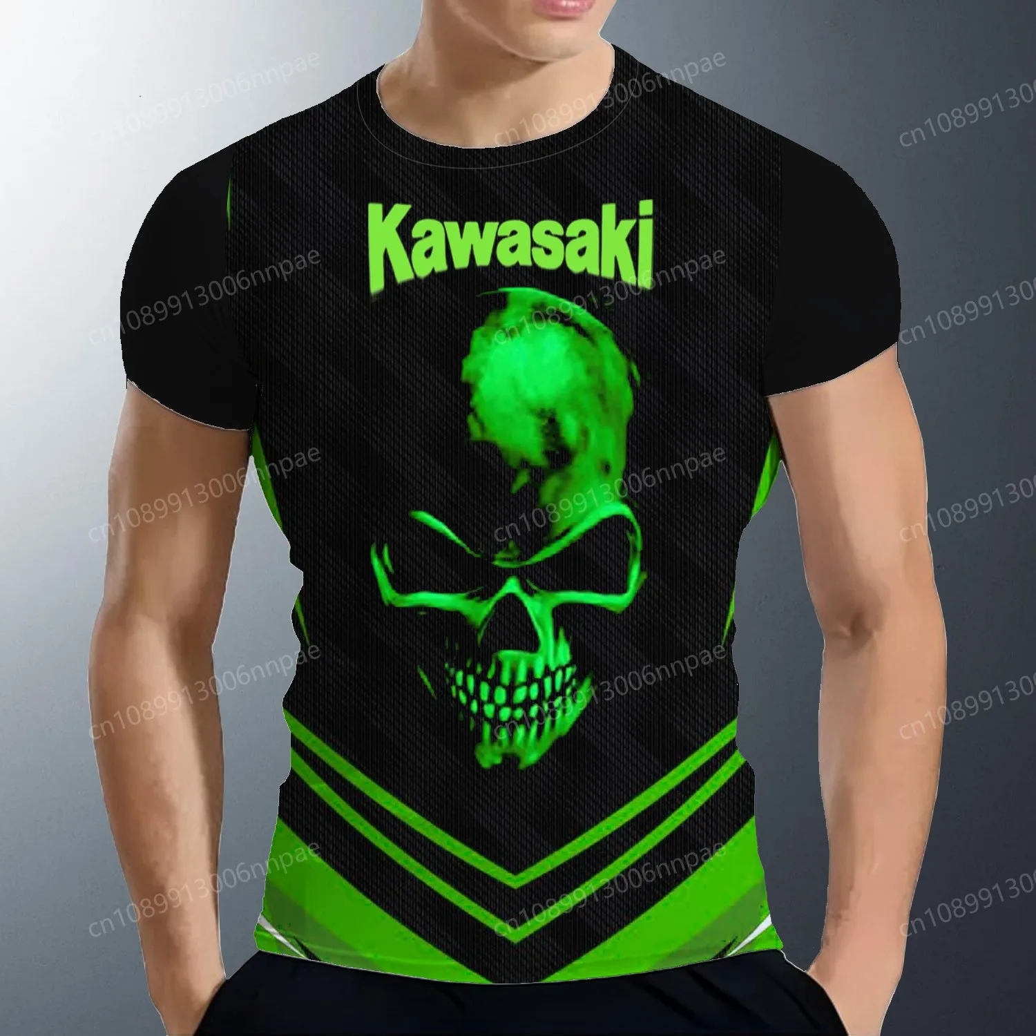 Kawasaki Tee Shirt Men Top Men's Clothing High-quality Streetwear Adventure Oversized T-shirt Motorcycle Fashion Man 2024 Shirts