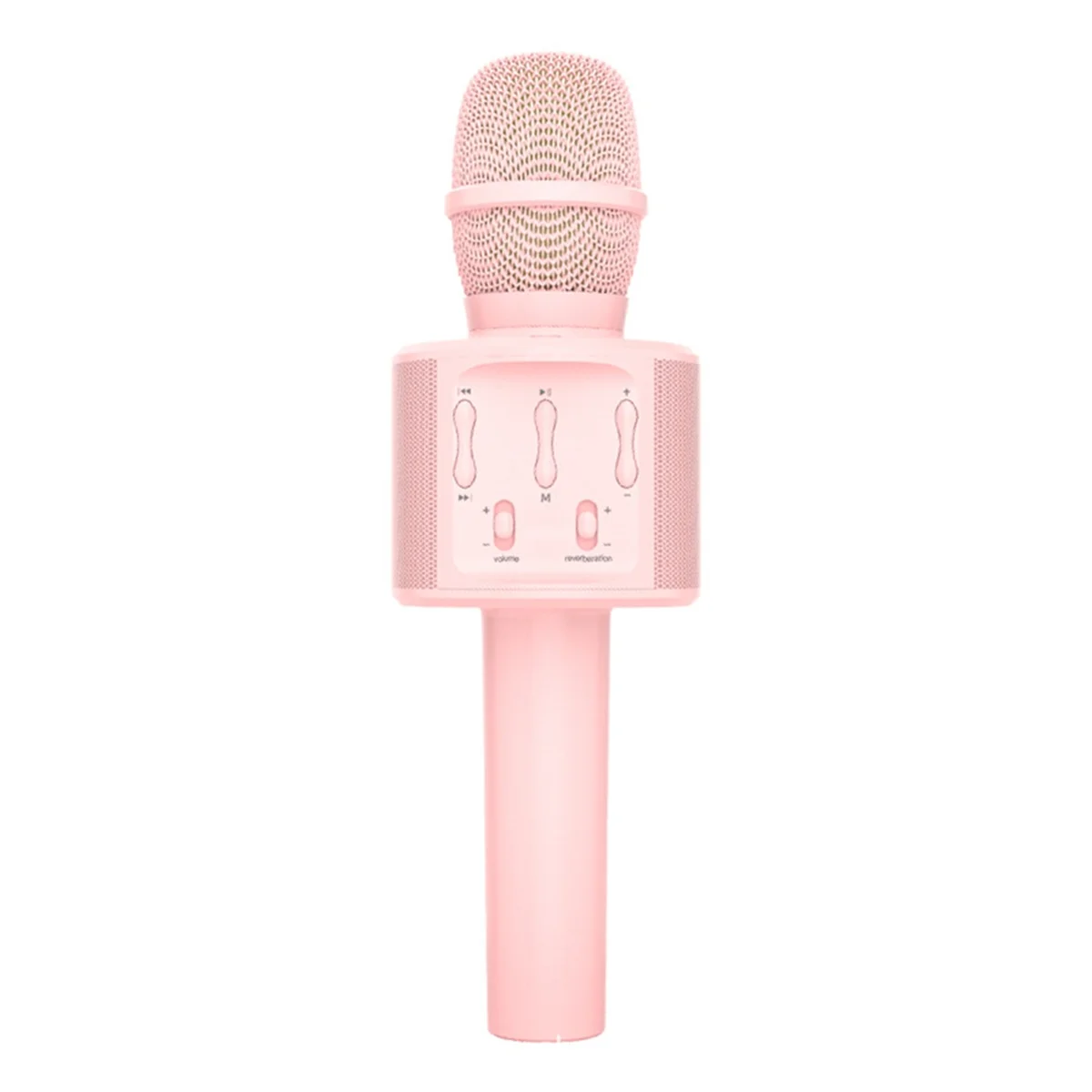 مشغل Ktv للمنزل اللاسلكي بتقنية البلوتوث للأطفال مع ملحقات إضاءة LED صوتية سحرية باللون الوردي