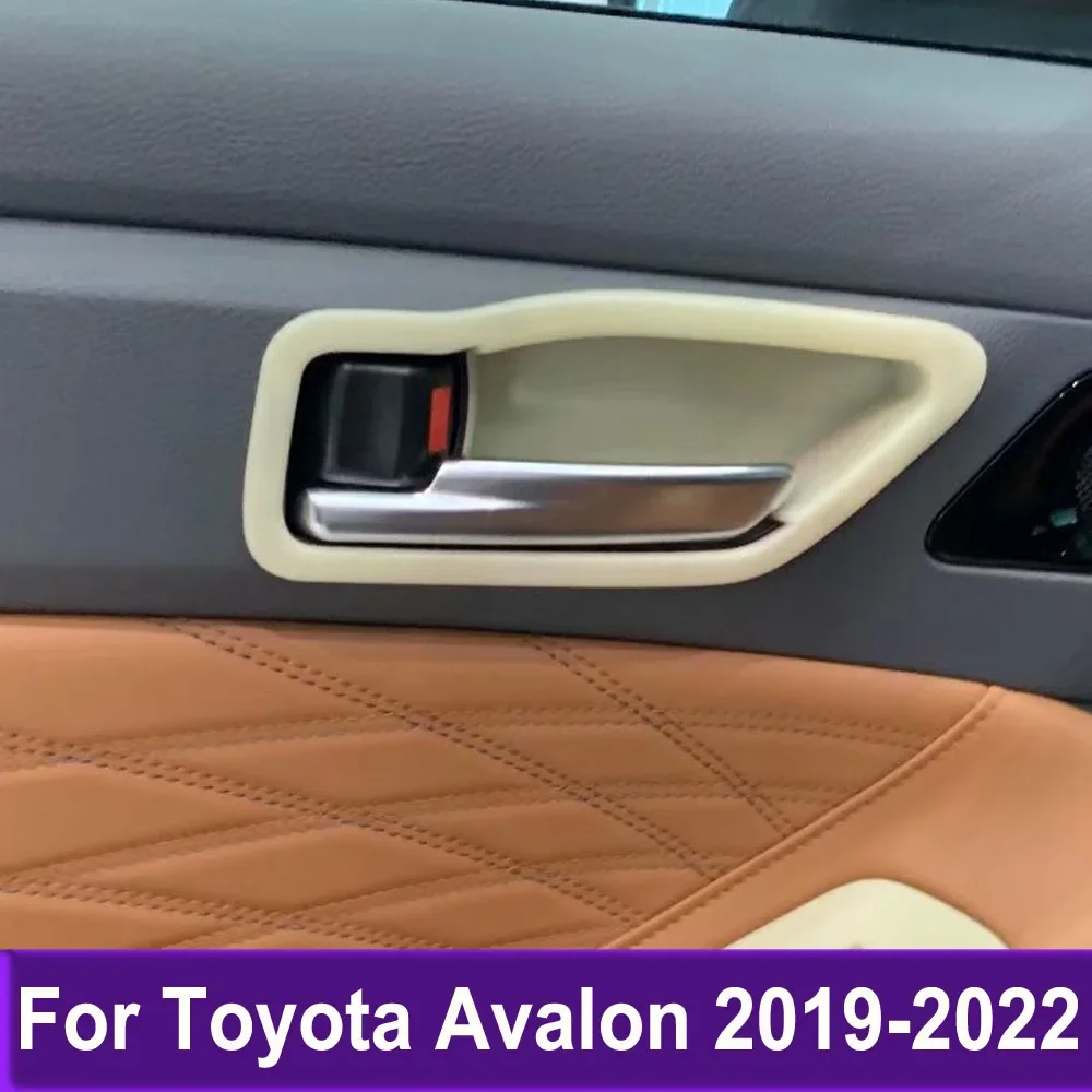 

Внутренняя боковая дверная ручка, накладка для Toyota Avalon 2019 2020 2021 2022, наклейка, автомобильные аксессуары, ABS, углеродное волокно