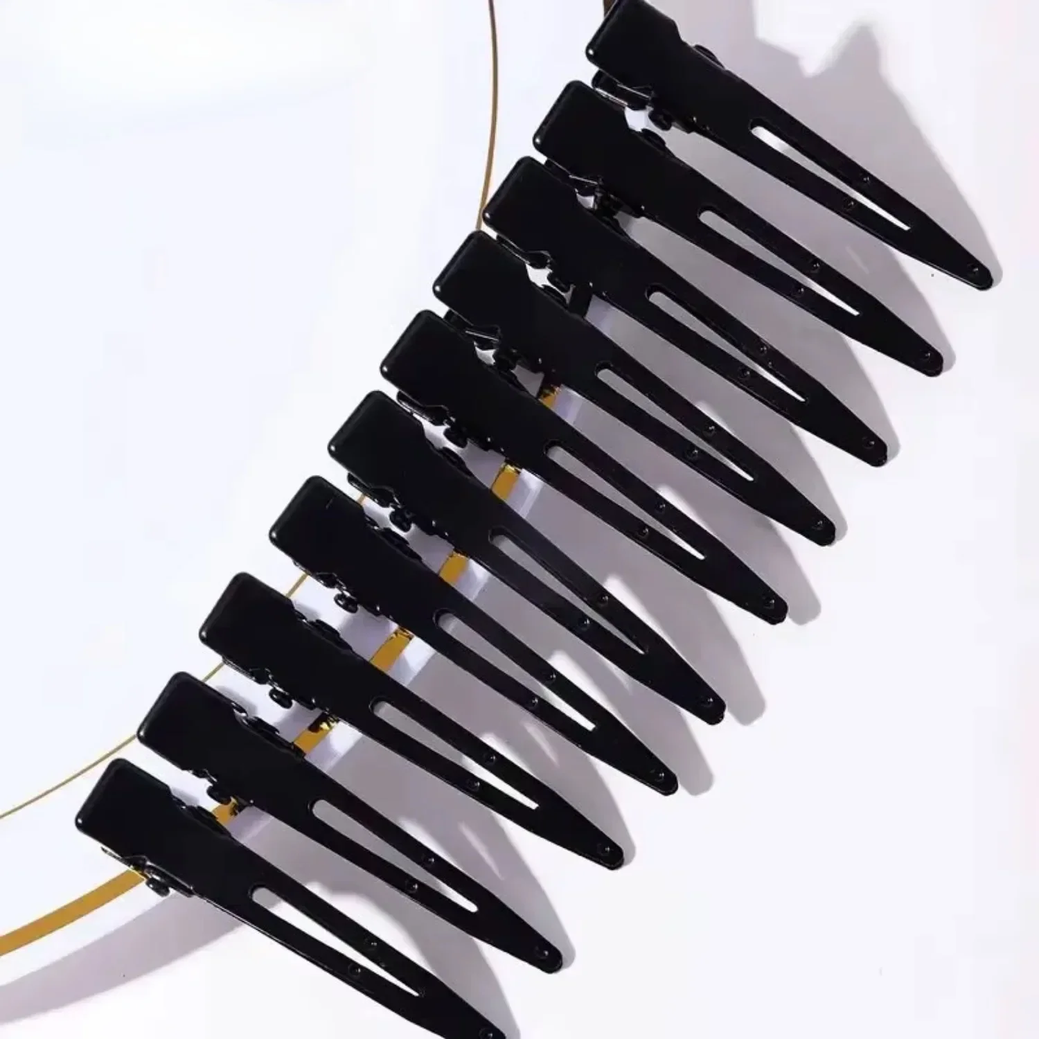 10 قطعة مقاطع الشعر منقار البط الأسود نونسليب التمساح مقاطع الشعر صالون الحلاقة تصفيف الشعر الموت إكسسوارات الشعر