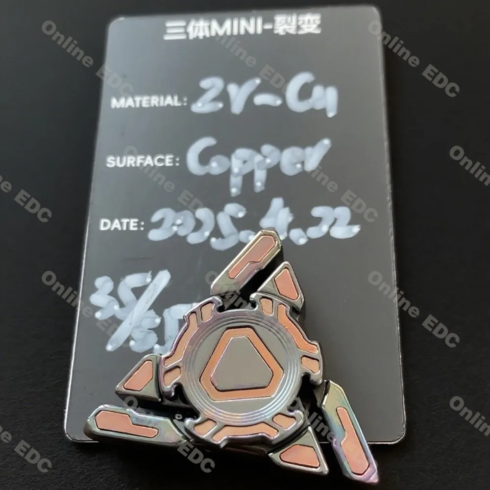Jouets EDC d'occasion Pangolin Studio EDC Trisome Mini Zirconium cuivre Fidget Spinner jouets d'anxiété jouets Fidget pour adultes
