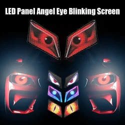 Car Devil Eyes Light Modification Winking Eye Animation Led Display Programmable DIY Pattern Auto Demon Eye Panel APP Control