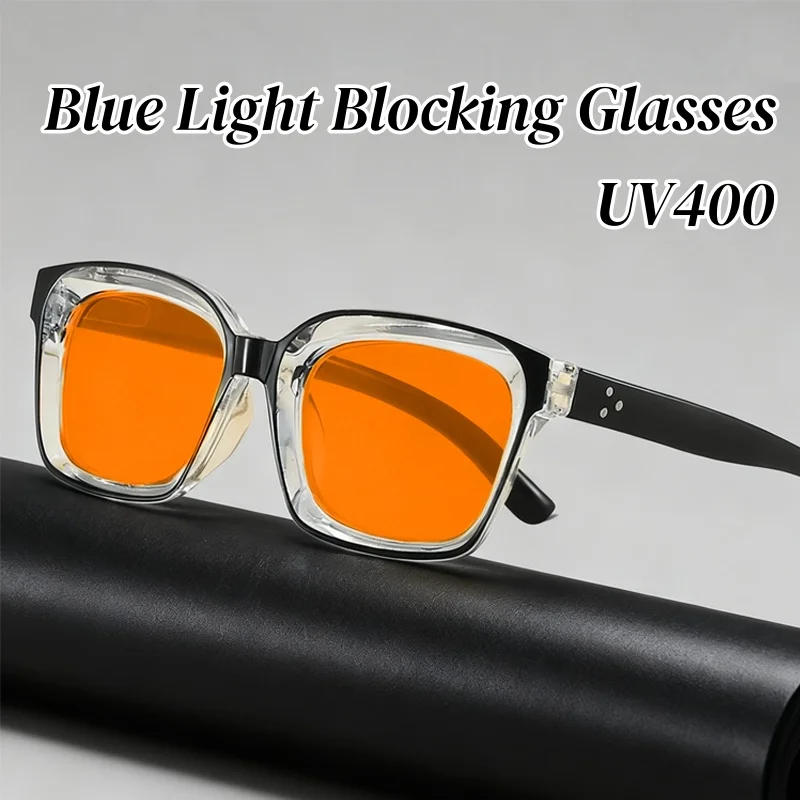 

Trendy Fashion Red Orange Lens Eyeglasses Frames Vintage Outdoor UV400 Sports Glasses for Women Men Computer Game Eyewear