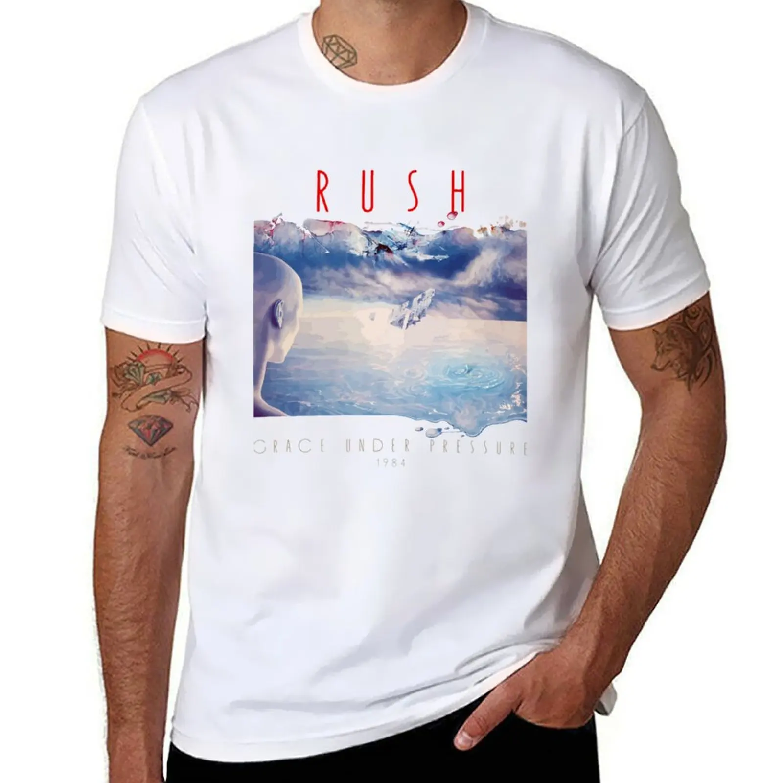 Grace Under Pressure 1984 Classic BandRush T-Shirt cotton tshirt 100% t shirt for man 100 percent cotton T-Shirt
