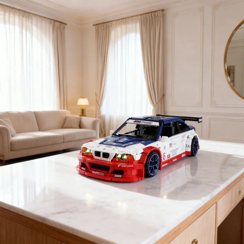 

5179pcs MOC BMWedd M3 E46 GTR ALMS Technical Model Building Blocks Creative DIY Gift Display Decor Assemble Premium Adult Kids