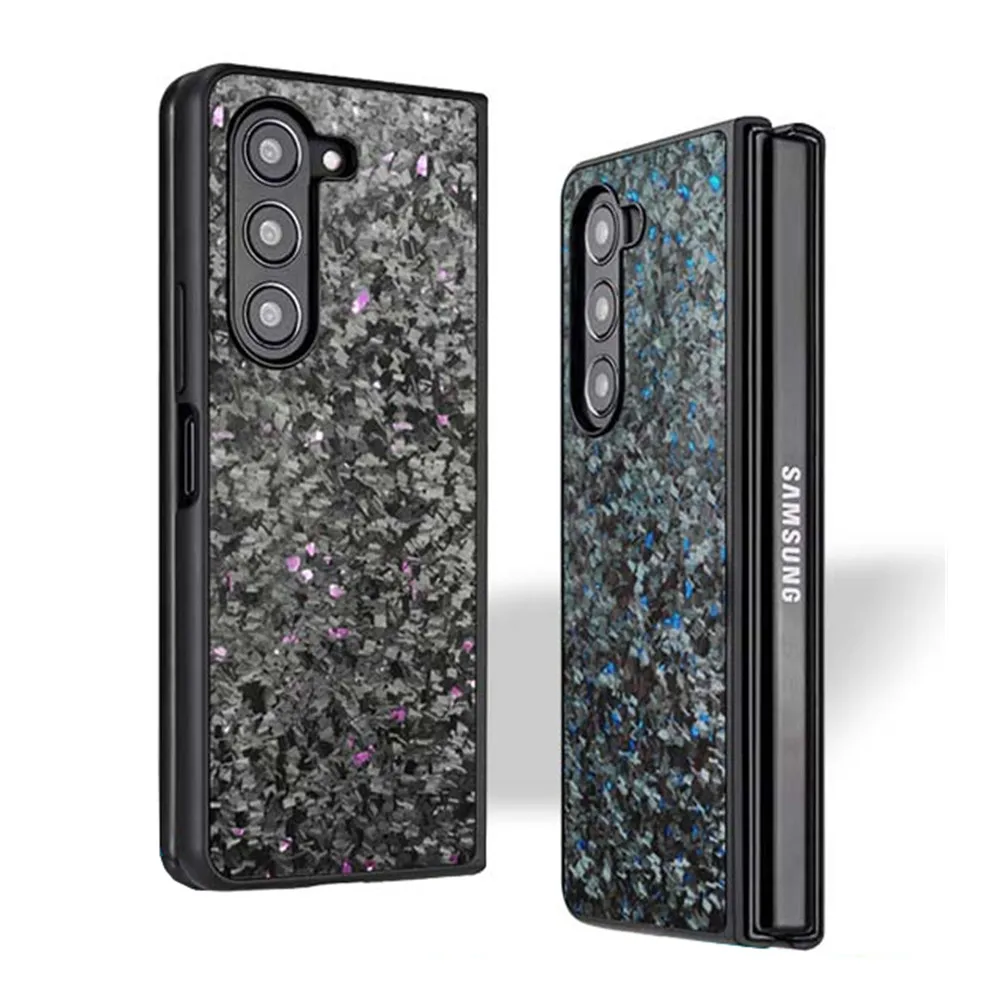 

Asdipsa Genuine Carbon Fiber Case For Samsung Galaxy Z Fold 6 5 ZFold5 Bulletproof Forged Glitter PC Bumper Matte Armor Cover