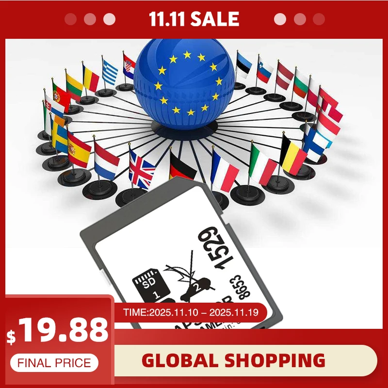 

Update 2023 North America USA CAN MEX map GM 8653-1529 Sat Nav 32GB for Buick Cadillac Chevrolet GMC Car Navigation GPS SD Card