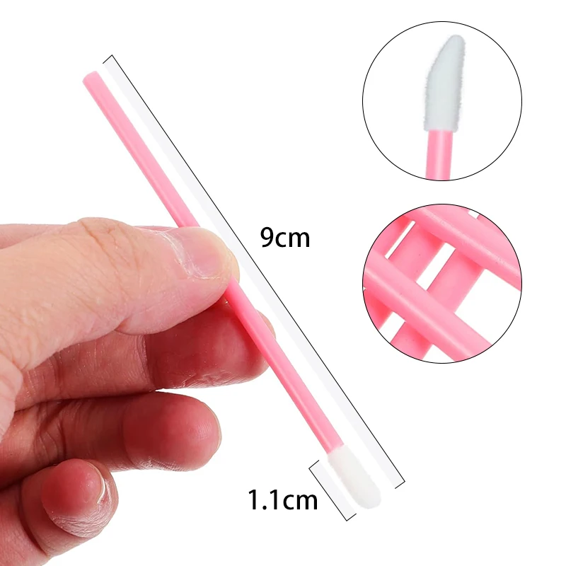 50-teiliges Einweg-Lippenpinsel-Make-up-Werkzeug, hohle Lippenstäbe, Nylon, Lipgloss-Stick, Applikator, Lippenstiftstäbe, Set, kosmetische Werkzeuge