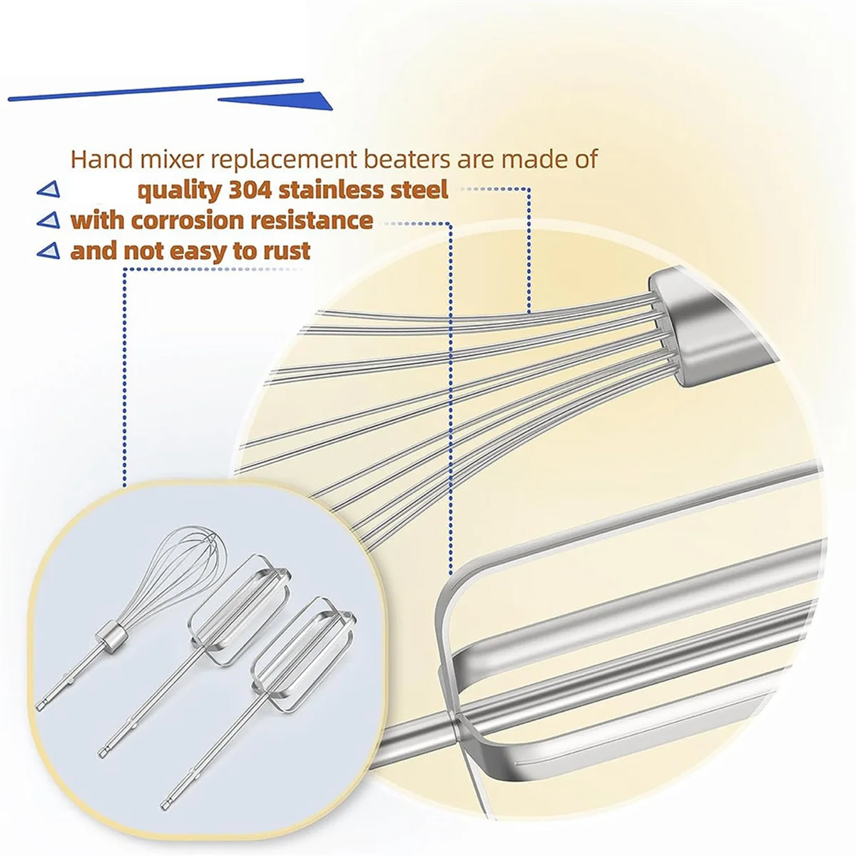 B64CHand Mixer Beaters Attachments, for Replacement Hamilton Beach Mixer Parts,Hand Mixers 62682RZ 62692 64699 62695V