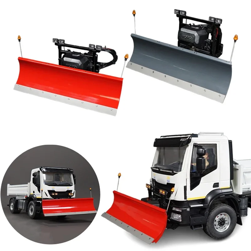 

Metal Snow Shovel with Light for 1/14 Tamiya RC Truck Car Scania 770S BENZ 3363 VOLVO FH16 MAN Diy Parts Toys