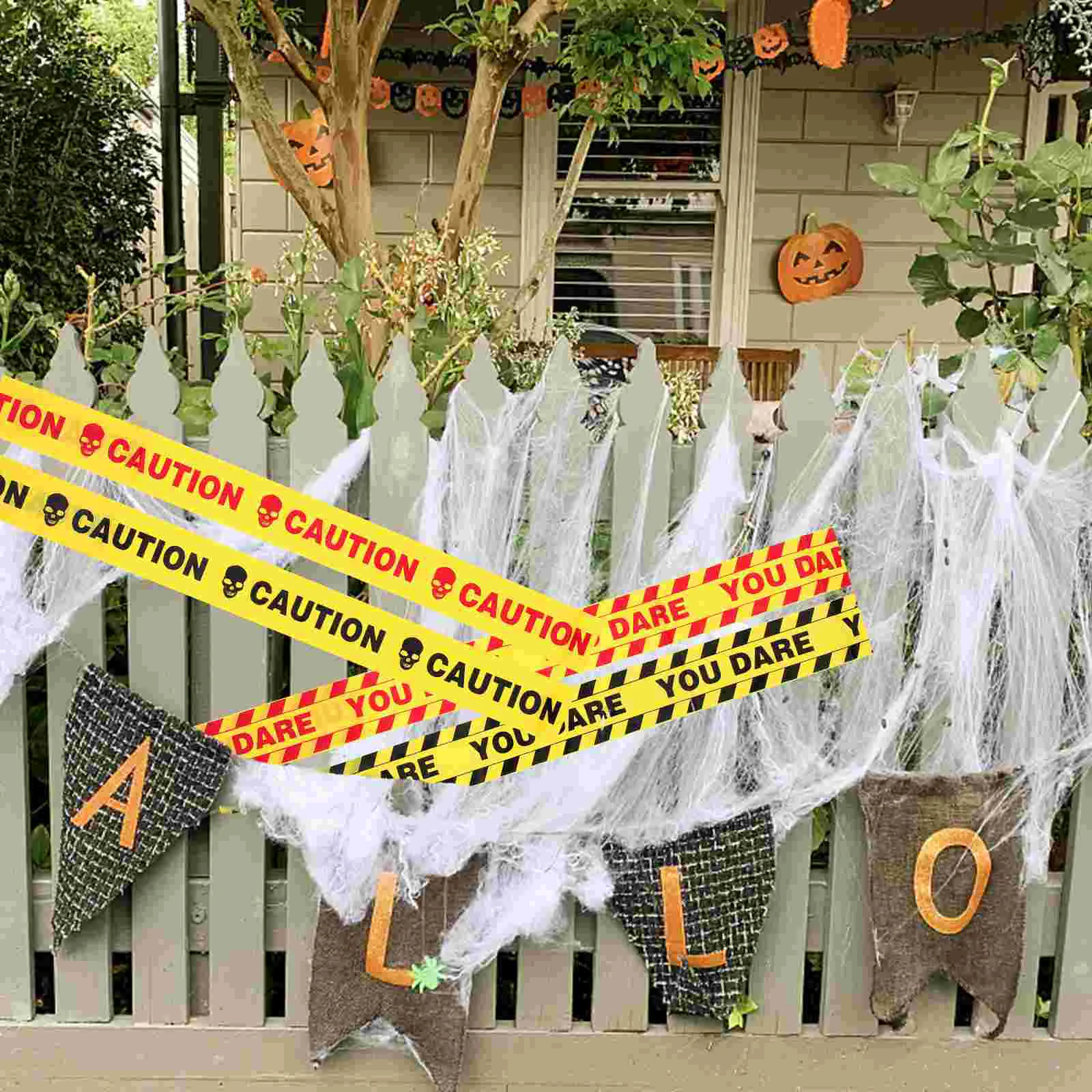 Halloween Cordon Warning Line Isolation Tape for Crime Scene Caution Sign Party Layout Supplies Safety