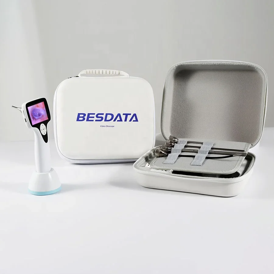 ENT Instrument BESDATA wholesale price Rigid Endoscope with Light 4 size ca-mera Ent Otoscope Diagnostic Set for