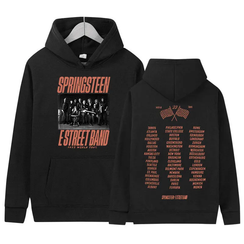 

Vintage Bruce Springsteen 2023 Tour Album Hoodie Man Women Hip Hop punk Pullover Sweatshirt fashion Oversized Hoodies Streetwear