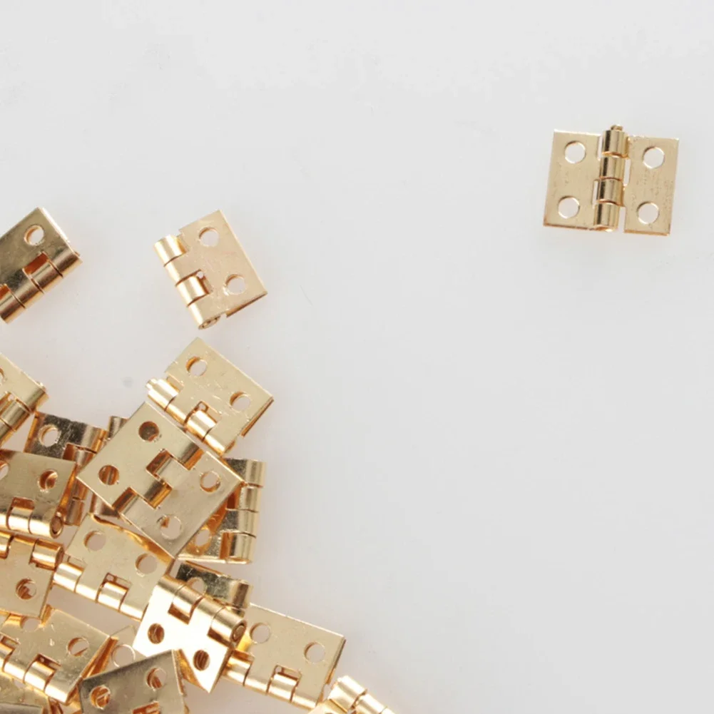 Screws Mini Hinges Mini Hinges Home Improvement Jewellery Box Screw Home Improvement Small Hinges 20Pcs Brassed