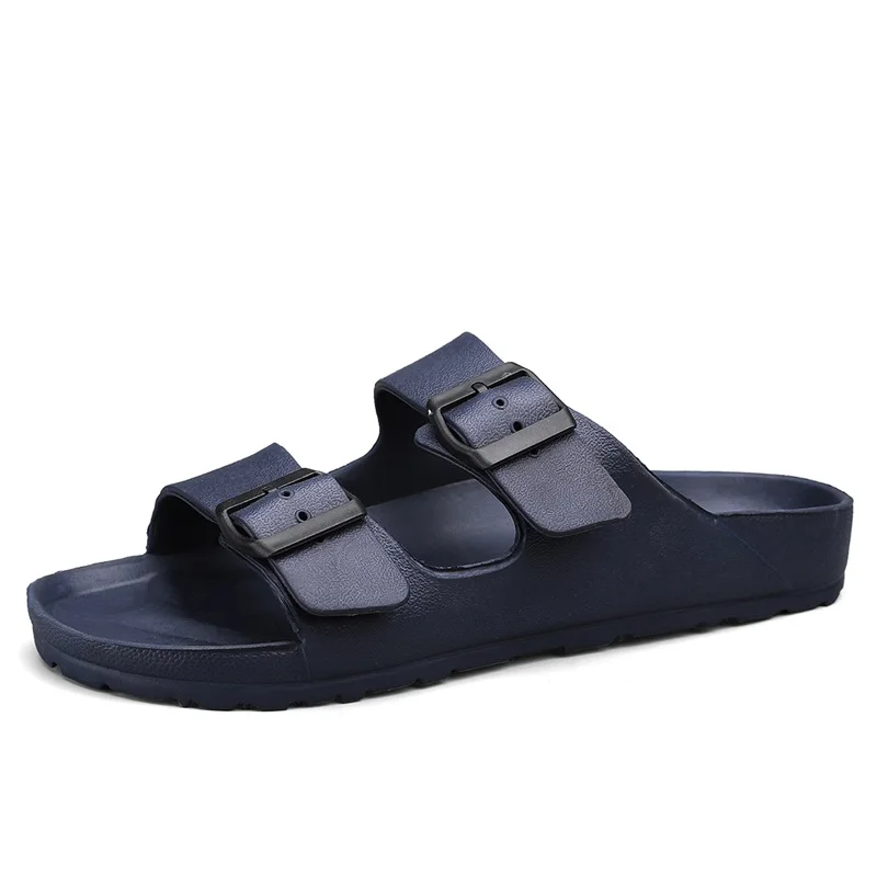 Zapatillas deslizantes suaves ajustables de verano para hombre, zapatillas planas de EVA, zapatillas antideslizantes ligeras, talla 35-47 48 49, triangulación de envíos