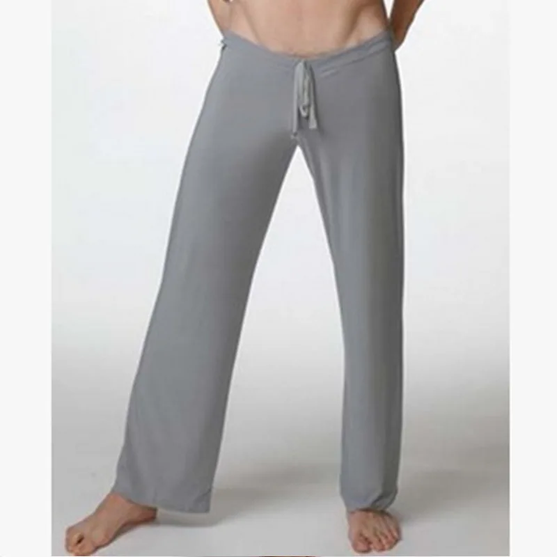 New Fall Winter Men Pajama Pants Men's Smooth Loose Pajama Pants Breathable Cool Casual Home Pants Men's Comfortable Home Pants