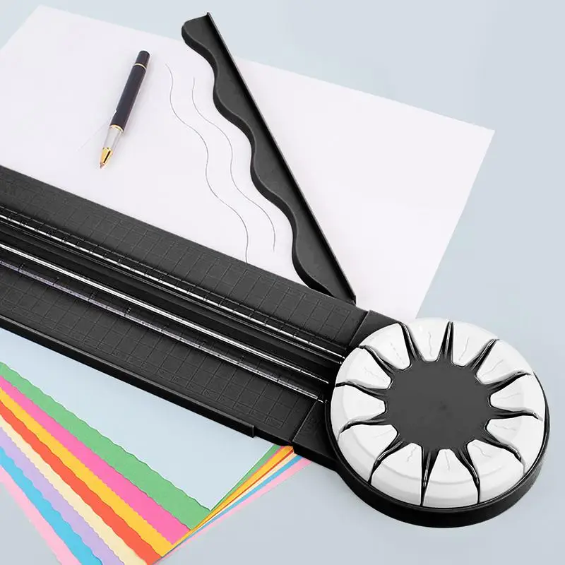 12 In 1 Paper Cutter 360 Degree Rotary Hand-Cutting Paper Trimmer Multi-Functional Handheld Craft Paper Cutting Tool