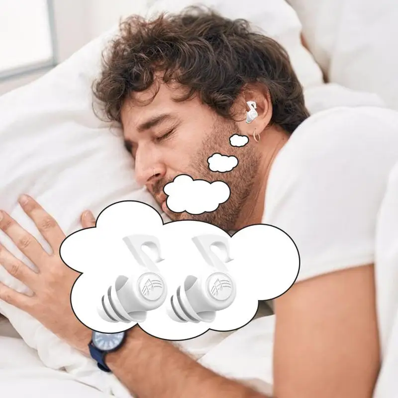 

Sleep Ear Plugs Reusable Silicone Earplugs For Hearing Protection Effective Washable Ear Plugs Super Soft High Decibel Ear Plugs