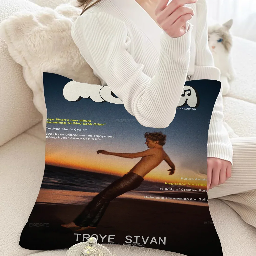 Singer Troye Sivan Pillowcase toon Gift Cushion Cover Bedroom Home Sofa Chair Seat Decor pillow case